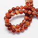 Round Natural Striped Agate/Banded Agate Stone Beads Strands G-S118-10mm-01-2