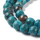 Dyed Natural Ocean Agate/Ocean Jasper Round Beads Strands X-G-E331-31-5