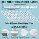 GORGECRAFT 8Pcs 4 Styles Bed Sheets Organizer Bands Sheet Keepers Closet Storage King Twin Full Queen Elastic Sheet Straps for Wardrobe Room Foldable Bedsheet Sets Pillow Cases Duvets AJEW-GF0007-37-2