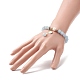 Quarzo naturale tinto (tinto) e braccialetto elasticizzato di perle BJEW-JB09224-03-3