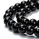 Natural Black Onyx Beads Strands G-Z024-02C-2
