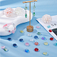 Sunnyclue 54 pièces 9 couleurs perles de verre peintes par pulvérisation transparentes GLAA-SC0001-80-4