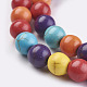Kunsttürkisfarbenen Perlen Stränge TURQ-D039-M-3