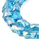 AB Color Plated Transparent Glass Beads Strands EGLA-P051-06A-A10-4