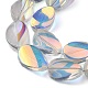 Brins de perles de verre de galvanoplastie transparentes EGLA-C001-AB01-4