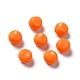 不透明なアクリルビーズ  フラットラウンド  オレンジ  9.5~10x12mm  穴：1.8mm  約1110個/500g OACR-L013-003C-3