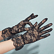 Ahadermaker 6 paires de gants en dentelle à motif de fleurs style 6 AJEW-GA0006-10-3