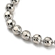 Long-Lasting Plated Brass Ball Chain Necklaces NJEW-G105-01P-2