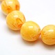 Buddhist Jewelry Beaded Findings Resin Round Bead Strands RESI-L002-12mm-G09-2