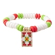 Bracelets extensibles en perles d'argile polymère faits à la main pour femmes BJEW-MZ00042-02-1