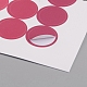 紙飾りステッカー  DIY手作りのスクラップブック写真アルバム  フラットラウンド  ピンク  フラットラウンド：16mm  54pcs /シート DIY-I022-05B-2