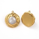 Electroplated Pearl Pendants PEAR-G009-03G-2