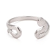 304 anello per polsino aperto con serpente avvolgente in acciaio inossidabile per donna RJEW-C025-18P-3
