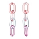 3 Paar 3 Farben Bonbonfarbe Acrylkabelkette Quaste baumeln Ohrstecker für Frauen EJEW-JE04768-9