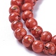 Fili di perle sintetiche turchesi e conchiglie montate G-F623-01-8mm-3