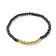 Prier et aimer ensemble de bracelet extensible en perles acryliques pour cadeau BJEW-JB06679-7