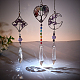 SUNNYCLUE 3Pcs Garden Sun Catchers Tree of Life Suncatchers 7 Chakra Chip Beads Amethyst Crystal Ball Bead Wire Wrapped Charms Rainbow Sun Catchers Hanging Ornament for Home Decoration Door Window AJEW-SC0001-52-4