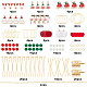Sunnyclue 137 pezzo kit di orecchini in stile natalizio fai da te DIY-SC0015-14-2