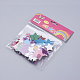 Purpurina coloridas hojas de adhesivo de papel de espuma DIY-WH0028-02-2