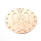 Flat Round with Angle Brass Pendant Enamel Settings KK-M167-01-2