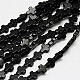 1 filo tinto nero turchese sintetico perline croce fili X-TURQ-G112-8x10mm-10-2