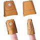 FINEFINDING 2Pack/Box Leather Coin Thimble Sheepskin Sewing Thimble with Metal Tip Finger Protector for Quilting Craft TOOL-PH0016-08-3
