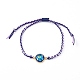 Bracelets réglables en perles tressées en fil de nylon bicolore BJEW-JB05960-04-1