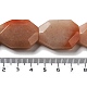天然石レッドアベンチュリンビーズ連売り  多面カット  八角形  30.5x22.5x7mm  穴：1.2mm  約13個/連  15.75''（40センチメートル） G-M429-A01-01-5