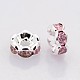 Brass Rhinestone Spacer Beads RB-A014-L8mm-27S-NF-2