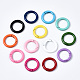 Spray Painted Eco-Friendly Alloy Spring Gate Rings X-PALLOY-T080-01-NR-2