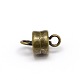 Column Brass Magnetic Clasps with Loops KK-M064-AB-NR-1