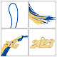 Gorgecraft 2Pcs 2 Colors Polyester 2023 Tassel Pendant Decorations HJEW-GF0001-33-6