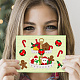 クリスマスのテーマ炭素鋼切断ダイステンシル  DIYスクラップブッキング用  フォトアルバム  装飾的なエンボス紙カード  ステンレス鋼色  クリスマステーマの模様  79~113x74~83x0.8mm  2個/セット DIY-WH0309-1206-5