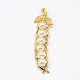 Colgantes de aleación de tono dorado con cuentas de perlas de imitación de plástico abs PALLOY-R048-01-1