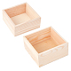 木製収納ボックス  ボックスカバーなし  バリーウッド  13~15x13~15x6~7.5cm  2個/セット OBOX-PH0001-04-1