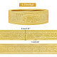 Fingerinspireヴィンテージジャカードポリエステルリボン  刺繍入りの織りリボン  DIYの衣類の付属品の装飾のため  ゴールド  1-5/8インチ（41x1mm）  約4.5~5.00ヤード（4.11~4.57m）/バッグ OCOR-FG0001-24-2