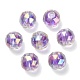 Placage uv perles européennes acryliques transparentes OACR-F004-03G-2