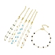 Bracelet de cheville en perles de pierres précieuses mélangées naturelles AJEW-Z008-03-1