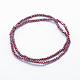 Electroplate Opaque Glass Beads Strands X-EGLA-J144-PL-B04-2