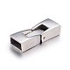 304 Stainless Steel Fold Over Clasps X-STAS-E440-70P-1