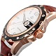 Alta calidad rosa reloj de pulsera de cuero de acero inoxidable del oro WACH-A002-08-4