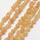 Electroplate Natural Citrine Bead Strands G-F331-06-C-1
