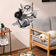塩ビウォールステッカー  壁飾り  猫の形  800x390mm  2個/セット DIY-WH0228-894-4
