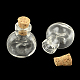Bouteille en verre plat rond pour les contenants de perles AJEW-R045-06-1