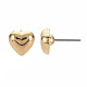 Heart Stud Earrings for Women EJEW-S213-02B-01G-RS-3