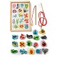 Wooden Magnetic Fishing Games AJEW-D066-01B-1
