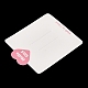 厚紙ヘアクリップ表示カード  ハートを付きの矩形  ホワイト  7.6x6.4x0.04cm CDIS-A006-01-4