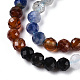 Naturelles et synthétiques mélangées perles de pierres précieuses brins G-D080-A01-02-13-3