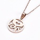 304 Stainless Steel Pendants Necklaces NJEW-E139-07RG-2