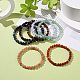 7pcs 7 Stil natürliche gemischte Edelsteine runde Perlen Stretch-Armbänder Set BJEW-JB08917-2